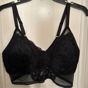 NEW: Aerie Longline Lace Padded Bralette - XL Black - Bra New With Tags NWT